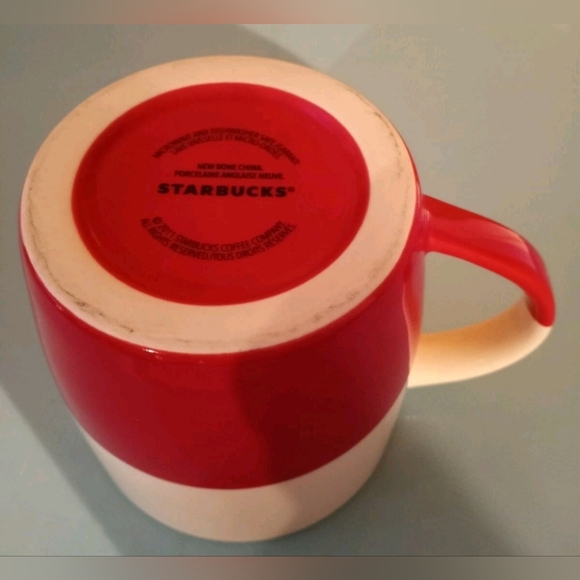 Starbucks New Bone China Red & White Mug Cup 2011 - Picture 6 of 7